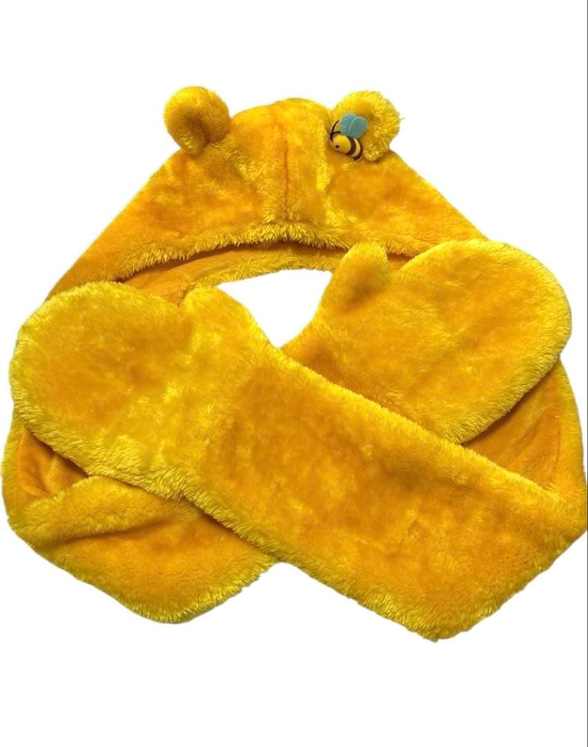 【プーさん】手袋付き　マフラー　ファンキャップ