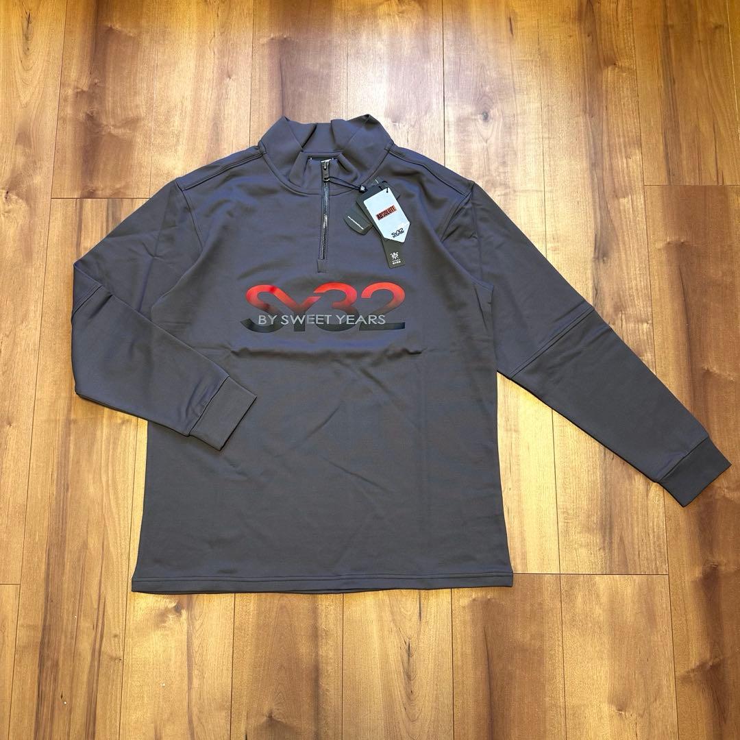 長袖　モックネック　ハーフジップ　メンズ　ゴルフウェア　新品タグ付き　サイズL