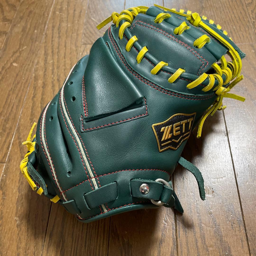 ZETT 軟式野球グローブ 少年用 キャッチャーミット ダークグリーン