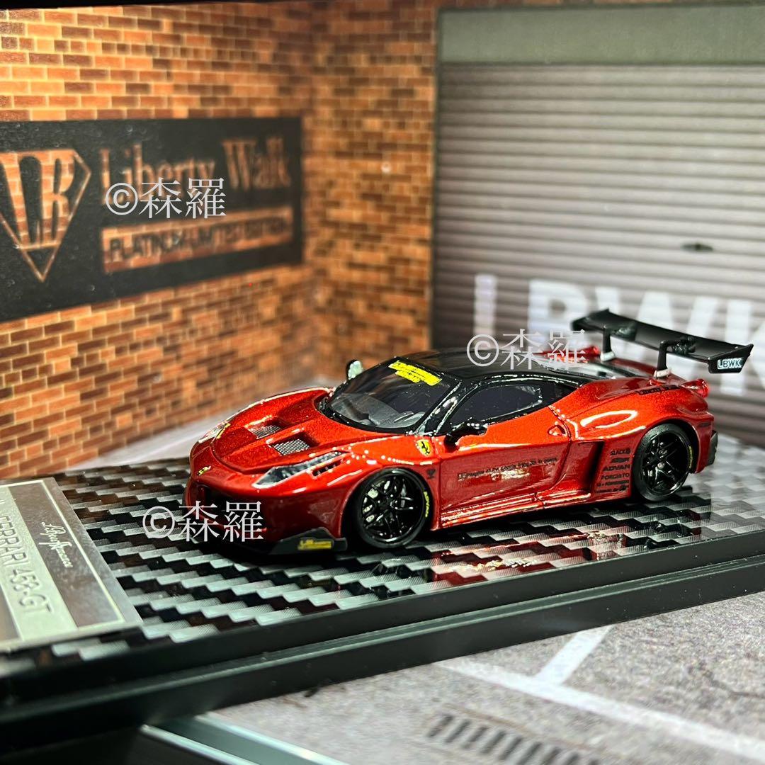 現品 LBWK Ferrari フェラーリ 458 GT 1/64 赤 ミニカー