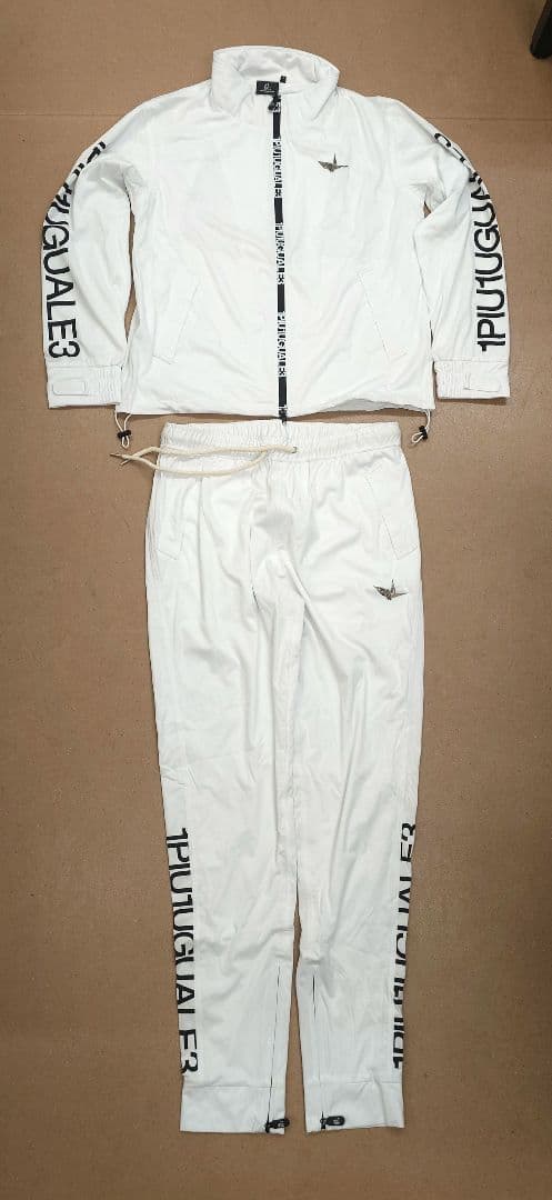 1PIU1UGUALE3 GOLF シャカシャカ 上下 ホワイト サイズ Ⅴ