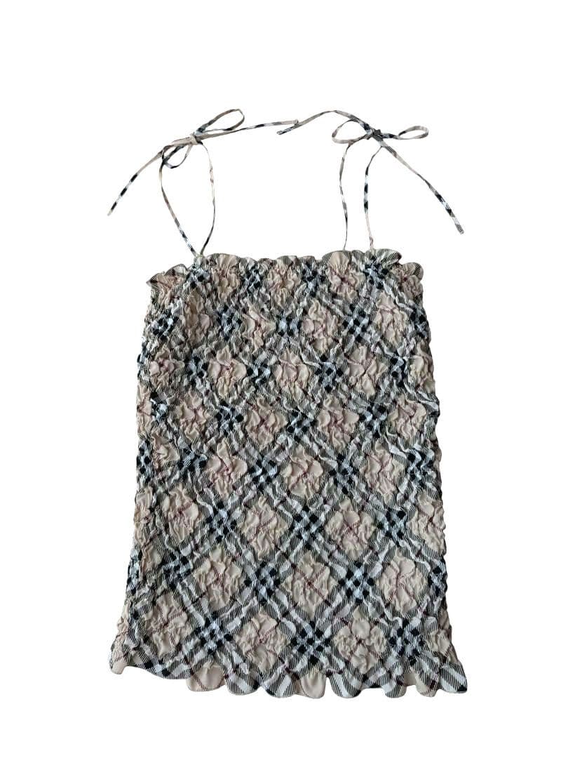 バーバーリー　ブルーレーベル　シャーリングキャミソール　ノバチェック