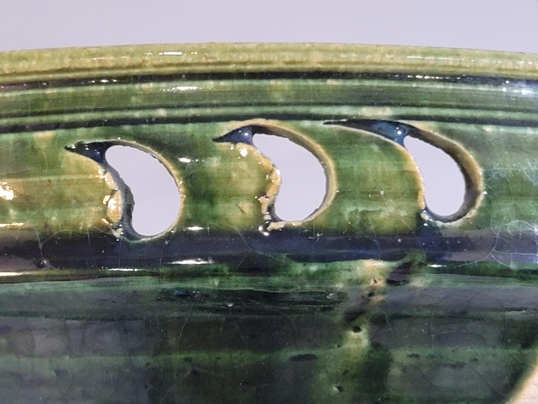 茶道具 織部 手鉢 共箱 美品 DT458