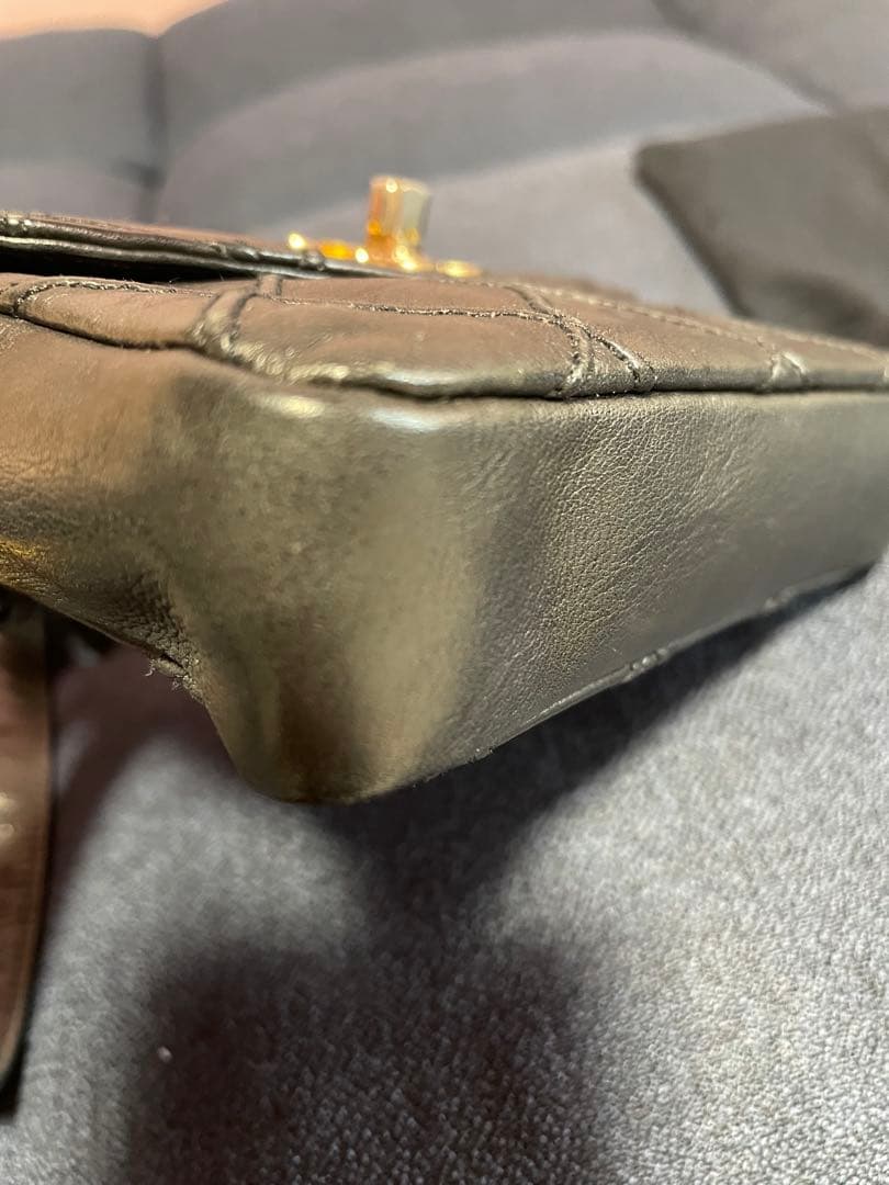 シャネルCHANEL ブラック ウエストポーチバッグ　ヴィンテージ