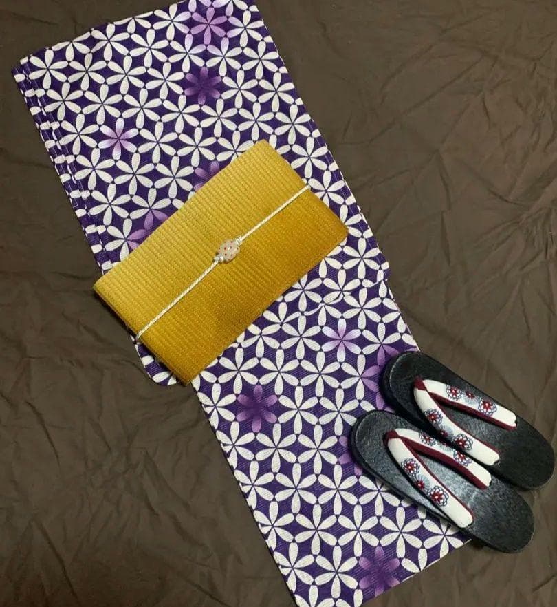 ◆最高級【綿絽浴衣】古典雪繋ぎの涼し水紫藤ゆかた◆着物としても着用可◆新品未使用