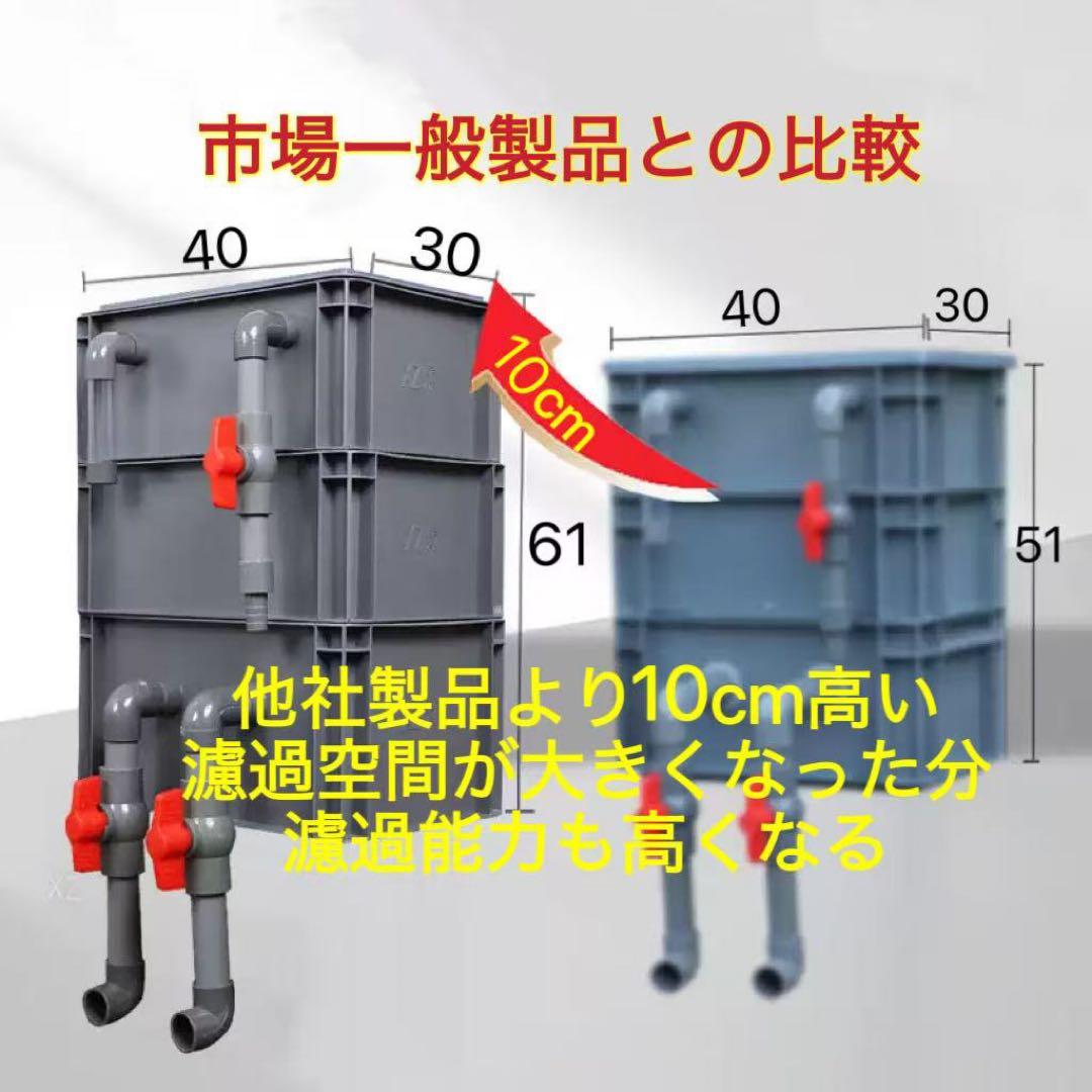 45w水中ポンプ付き大型水槽用万能フィルター 外部式飼育濾過器装置オーバーフロー
