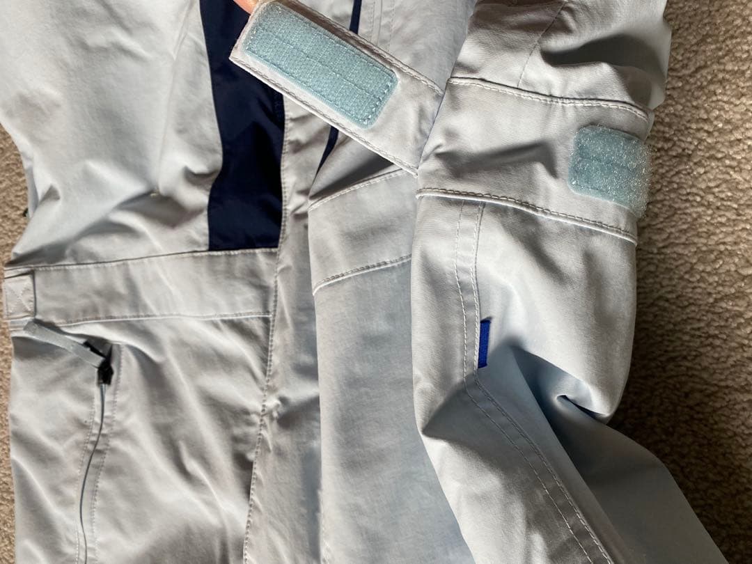 Kids BURTON XL スノーボードウェア フード付き　水色/ネイビー