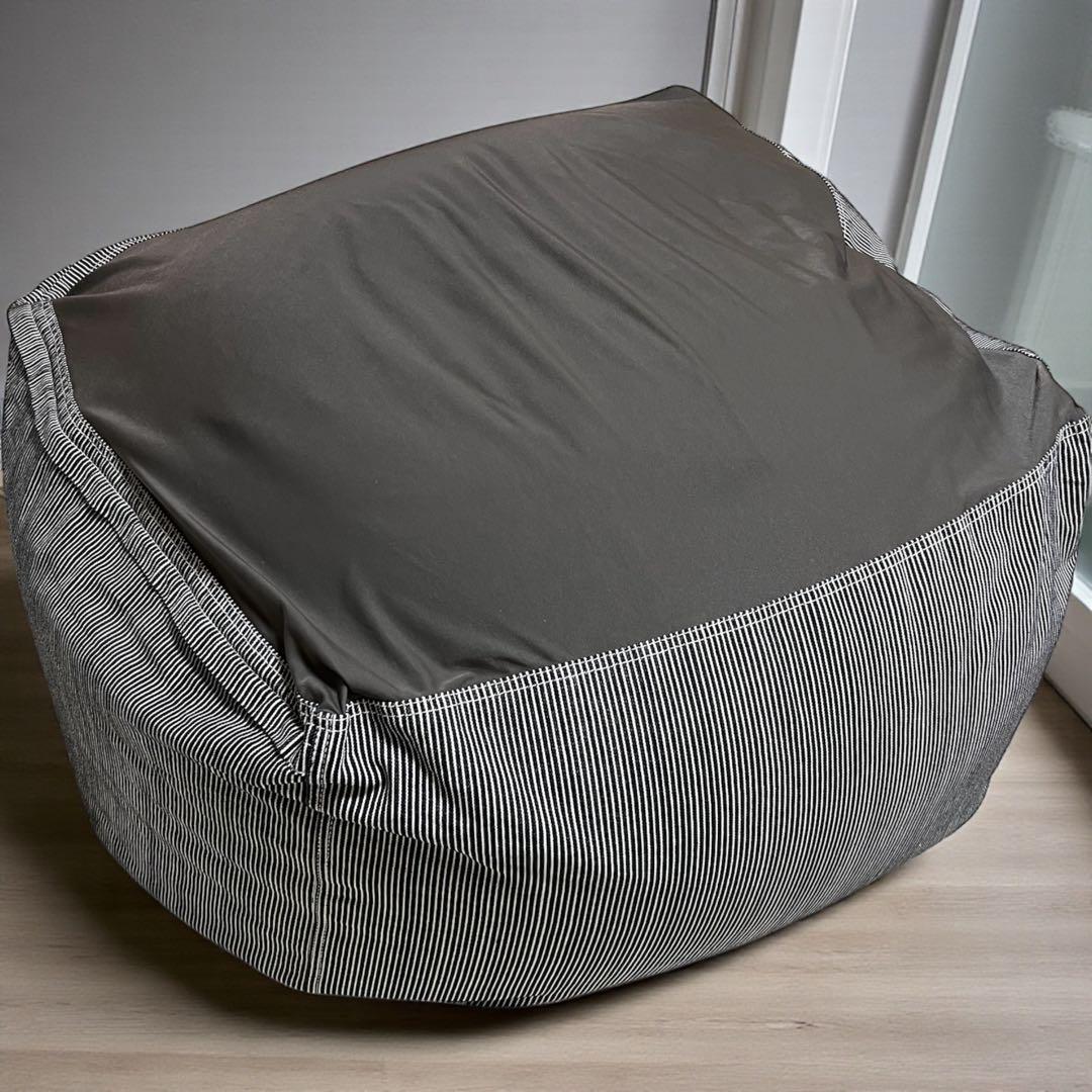 体にフィットするソファ　大 クッション （綿デニム・ヒッコリー） 無印良品