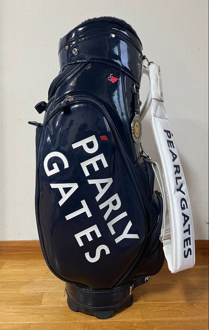 パーリーゲイツエナメルキャディバッグ【ネイビー】