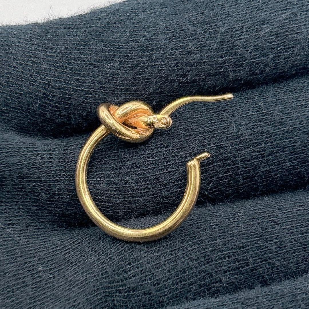 CELINE セリーヌ ノットスモール フープピアス ゴールド 片耳