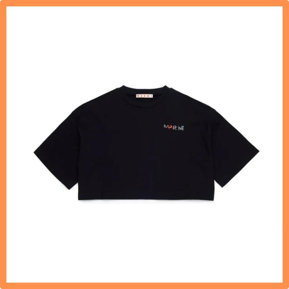 MARNI クロップドTシャツ ブラック 12Y