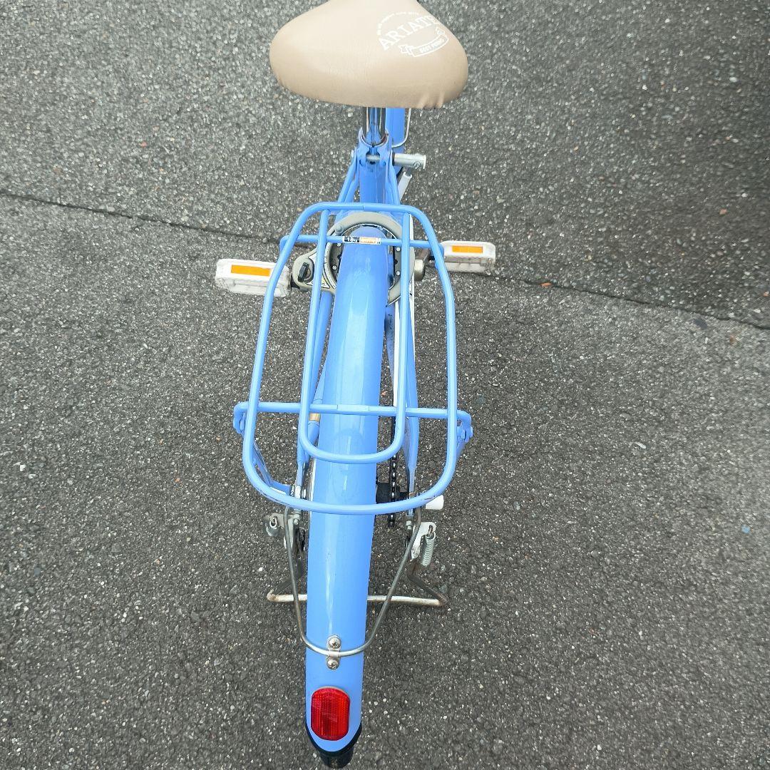 【手渡し限定】ARIATE 青色 子供用自転車 前カゴ付き　22インチ