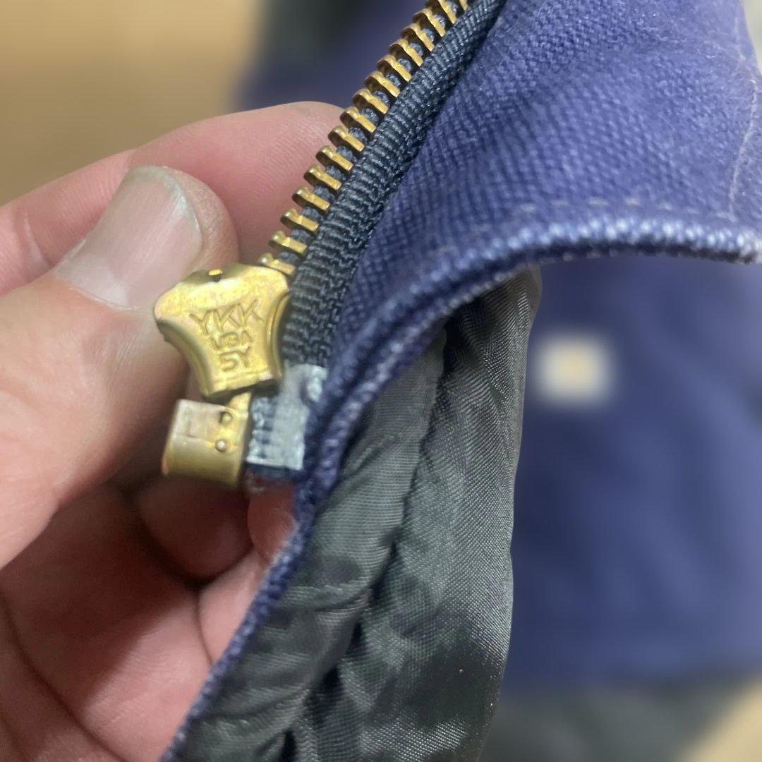 ネイビー コットン ノースリーブベスト