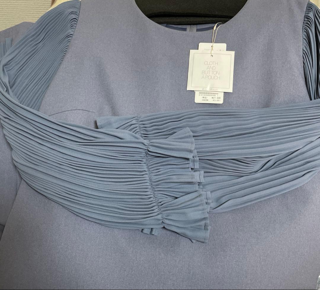 新品　未使用　秋冬　ローズティアラ　プリーツ　切替　ワンピース　46