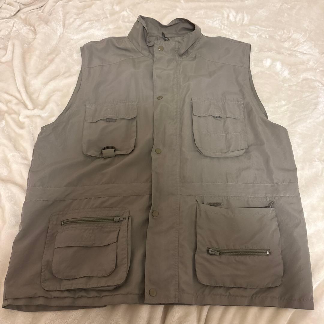90s?VintageCHAMPION フィッシングベストグレー