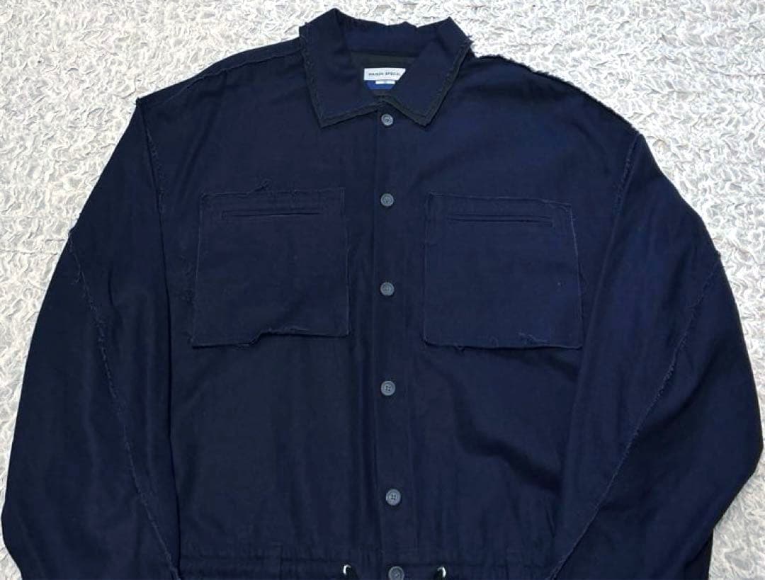 【美品】希少 MAISON SPECIAL カットオフ ジャンプスーツ ネイビー