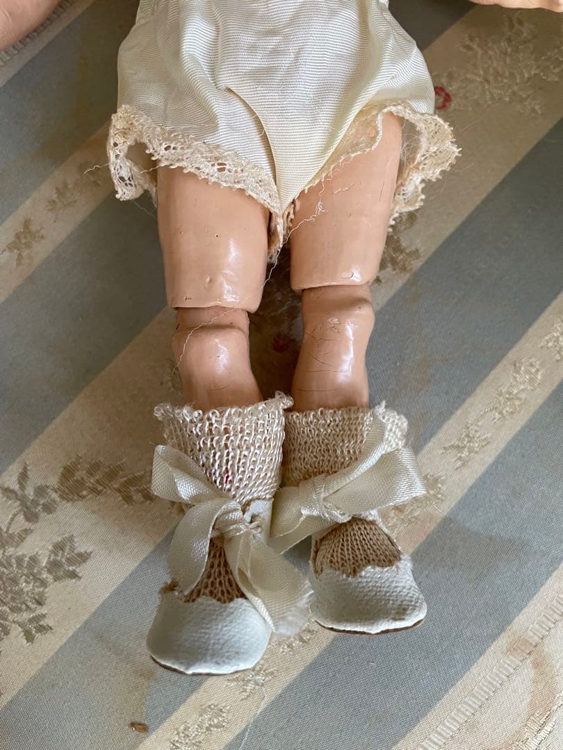 ˚✧₊⁎断捨離SALE品⁎⁺˳✧༚♡アンティークビスクドール 小さな子と羊さん♡