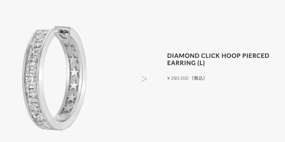 R*M様 【SJX】ダイヤモンド　フープピアス （保証書＋専用箱付き）