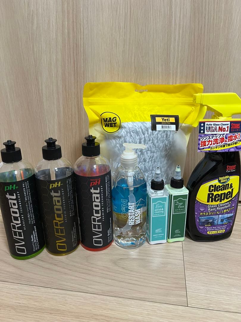 中古洗車用品まとめ売りセット ながら洗車 オーバーコート ディテールアーティスト