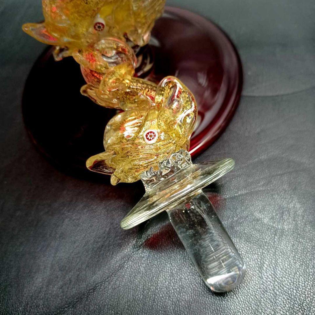 MURANO 38㎝ ムラノ ドルフィン モチーフ デカンタ & グラス セット