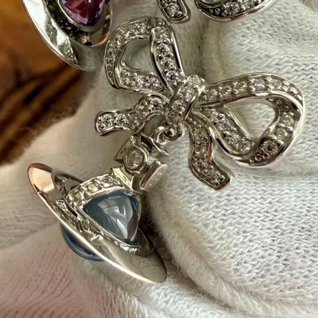 希少片耳/925/正規品VivienneWestwood リボンオーブピアス