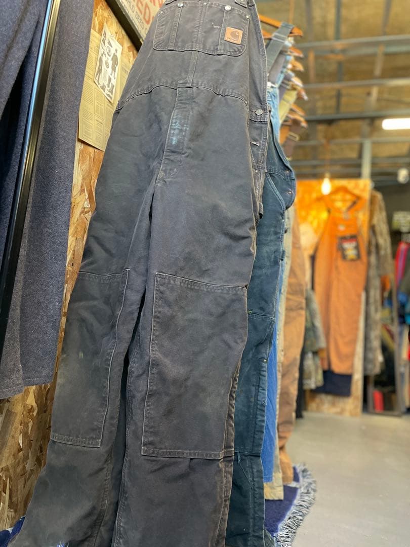 Carhartt オーバーオール USA製 焦茶 ダークブラウン ダック