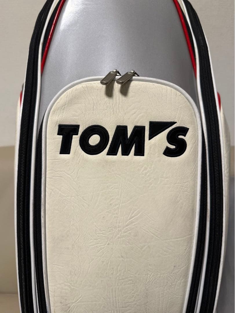 【送料込み】希少ゴルフバッグ　トムス　3点式ショルダー　高級キャディバッグ