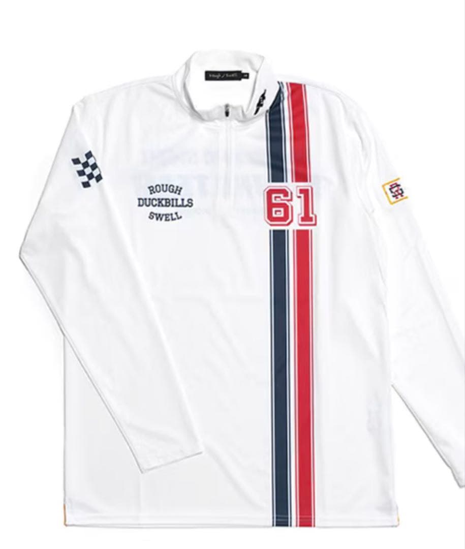 ラフ＆スウェル　ゴルフウェア　ジップモックネック　ホワイト　Ｍサイズ 新品