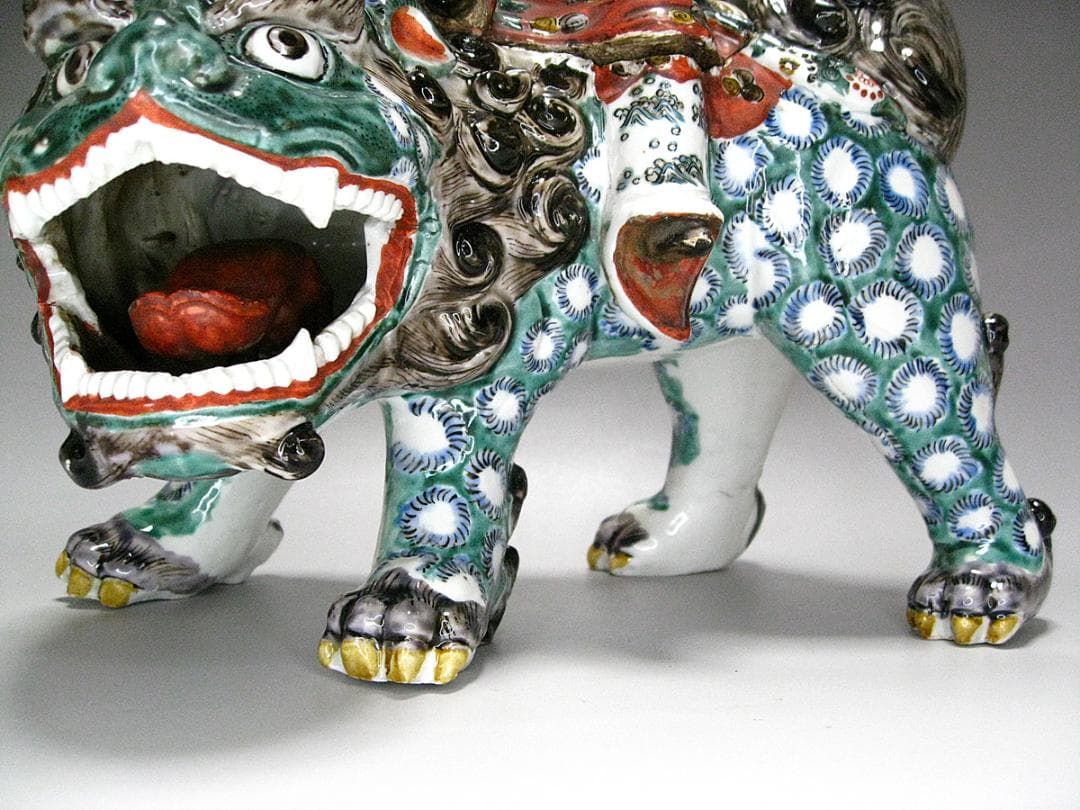 #江戸期 #古九谷 #色絵 #文殊菩薩像香炉 #茶道 #香道 #仏教美術 #古玩