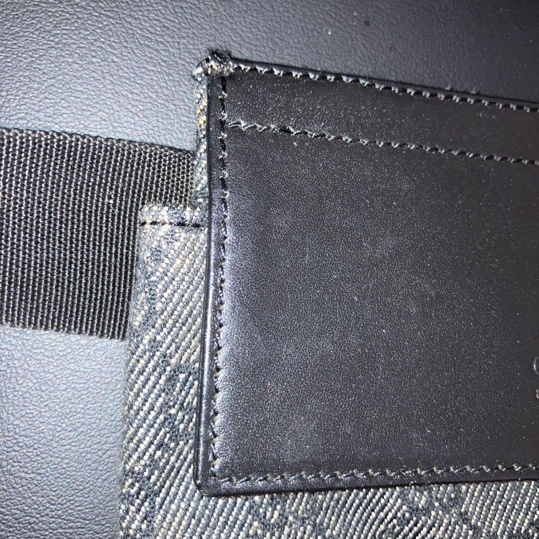 専用　良品　グッチ ボディバッグ GG キャンバス レザー ウエストポーチ