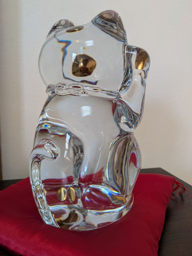 バカラ 特大Lサイズ招き猫 クリスタル Baccarat