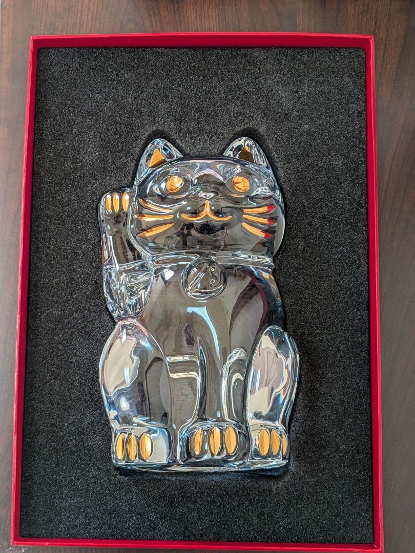 バカラ 特大Lサイズ招き猫 クリスタル Baccarat