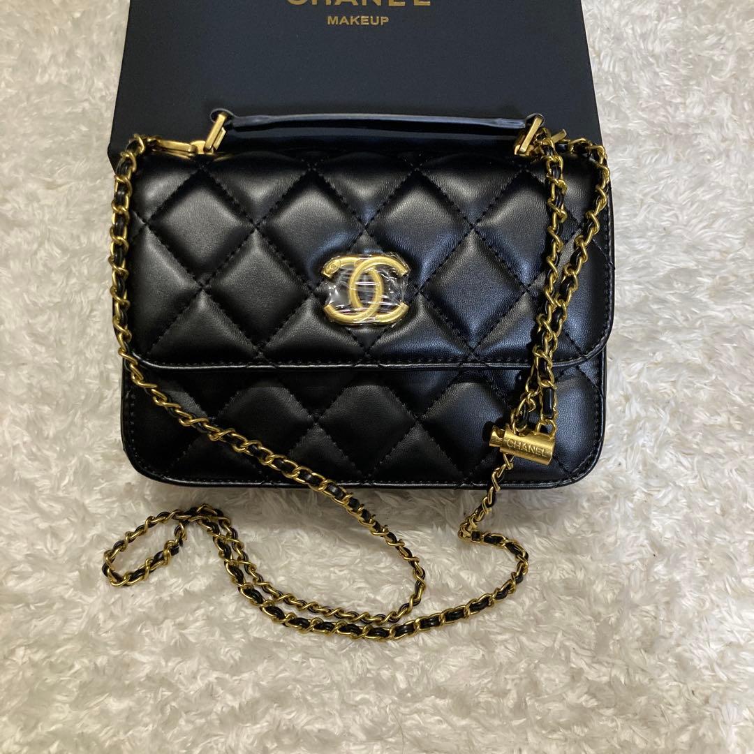 CHANEL チェーンショルダーバッグ ブラック
