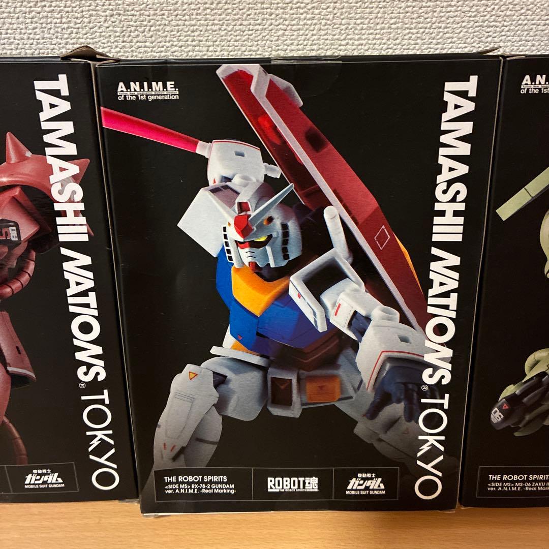 ロボット魂 3体セット　ザクⅡ シャア専用ザクⅡ RX78-2ガンダム