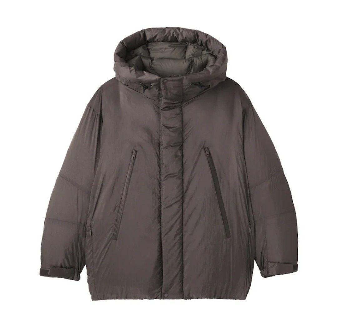 無地ラボ 紳士ダウンジャケット Lサイズ ダークモカブラウン