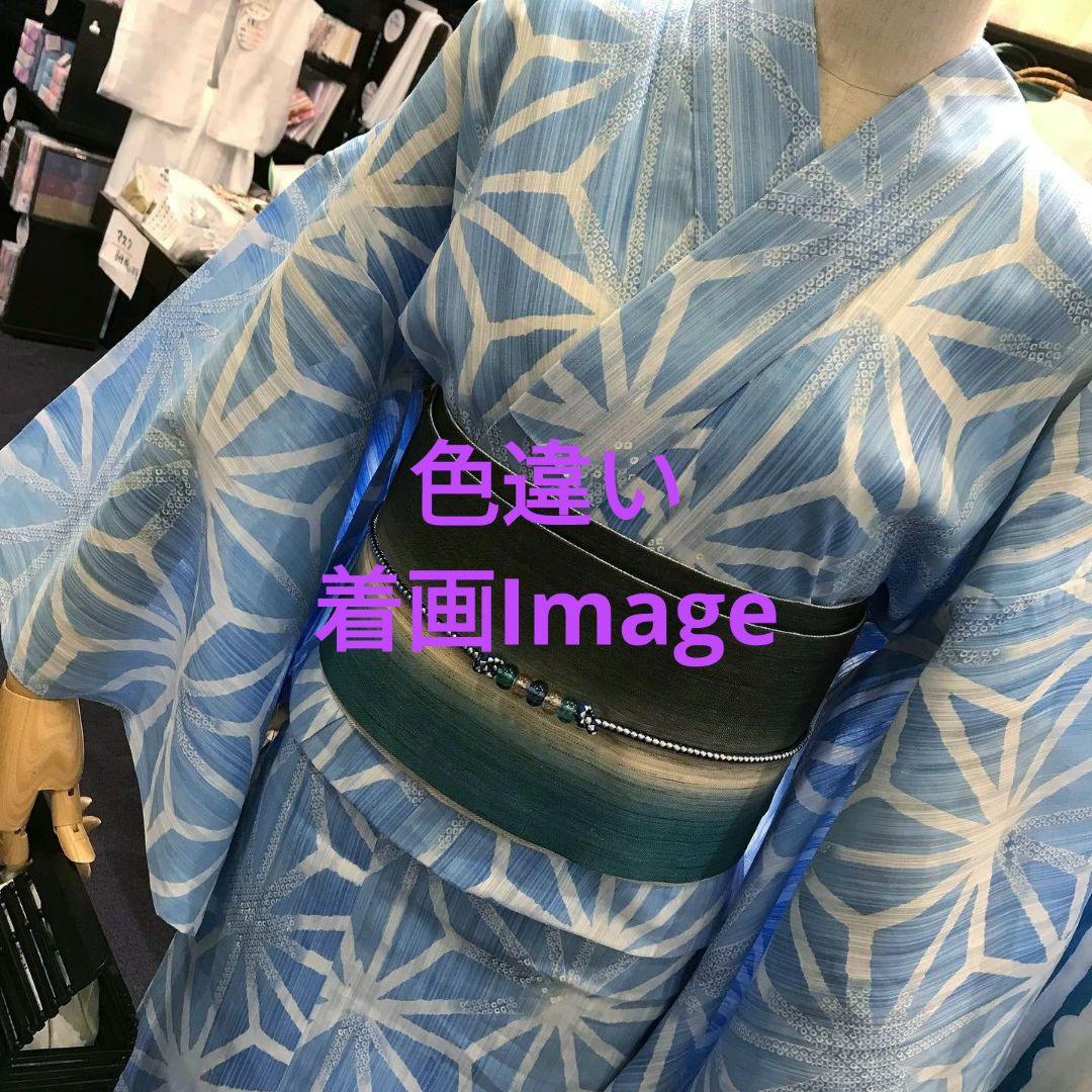 夢工房　浴衣　麻の葉　ピンク　レディース浴衣　古典柄　透かし織