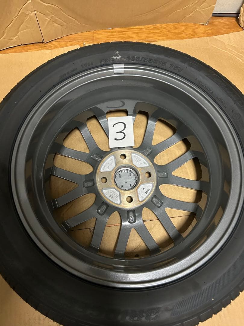 NBOXカスタムターボ【JF5】　15インチ純正ホイール＋タイヤ　4本セット