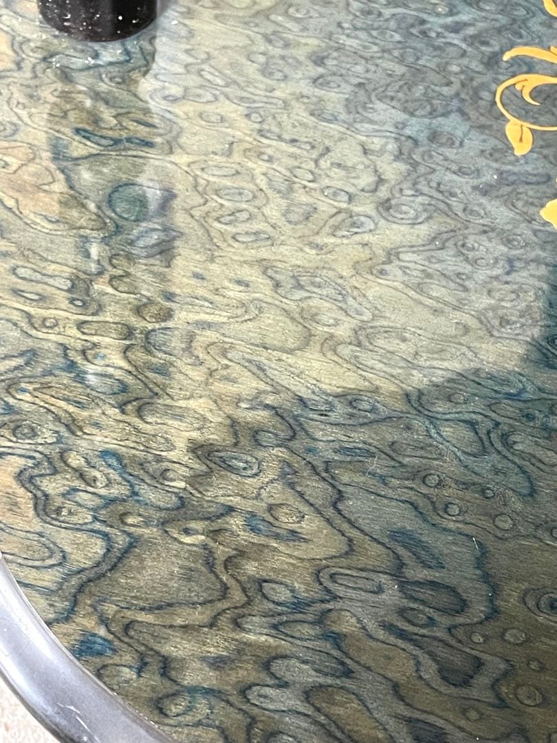 イタリー製 サービスワゴン 二段式サイドテーブル 象嵌 アンティーク