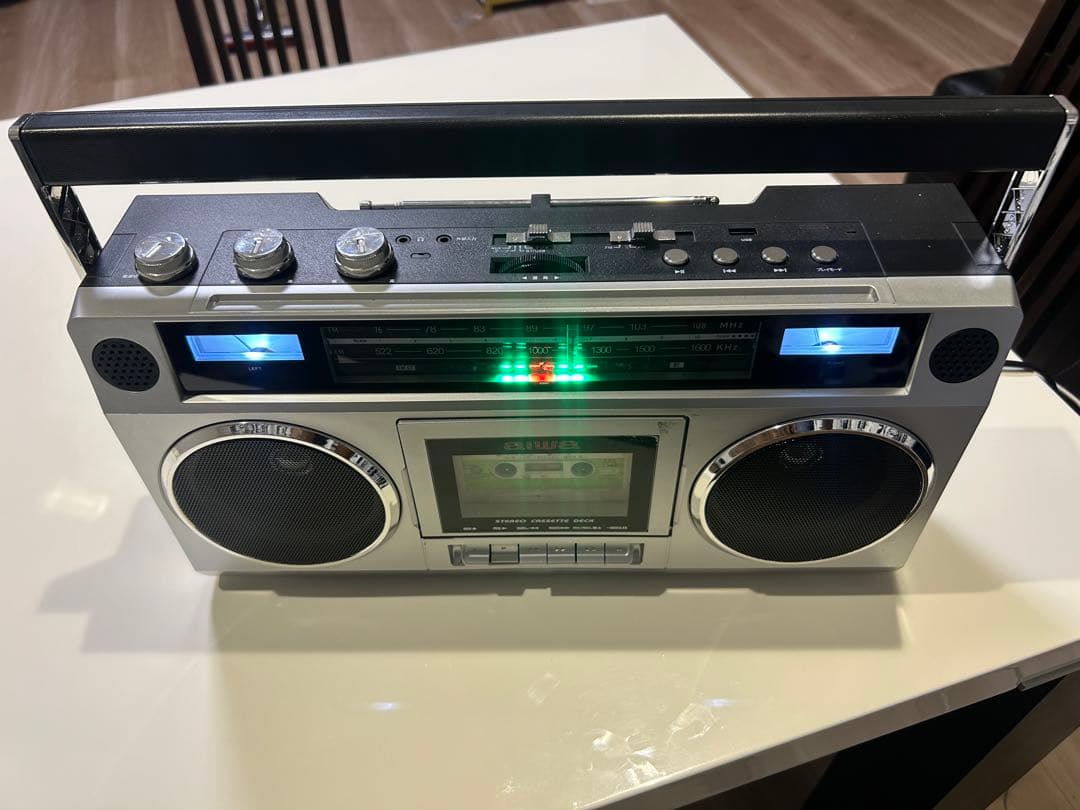 AIWA ラジカセ カセットプレーヤー シルバー モデルGAA4-RCP0001