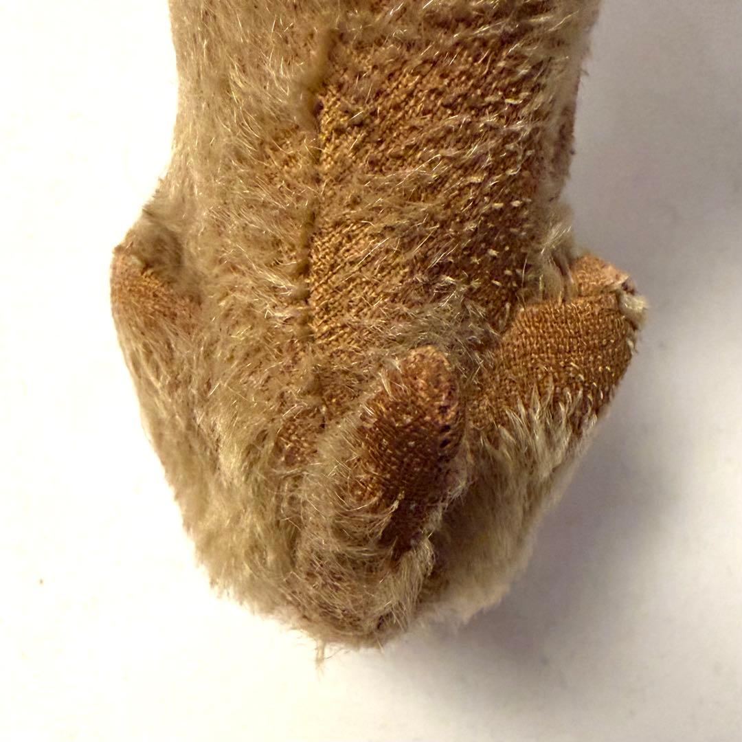 Steiffシュタイフ \"DOG\"（小）100年経ったアンティークのぬいぐるみ