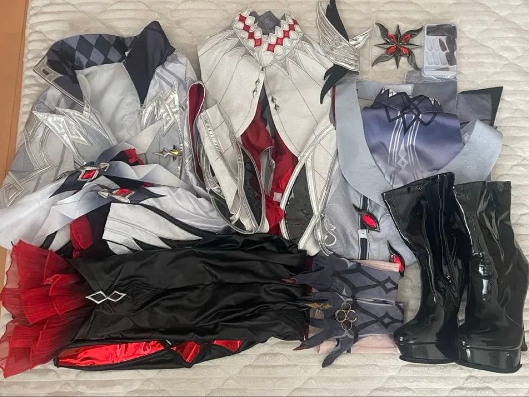 原神 召使い アルレッキーノ コスプレ 衣装 靴 基萌 5次元