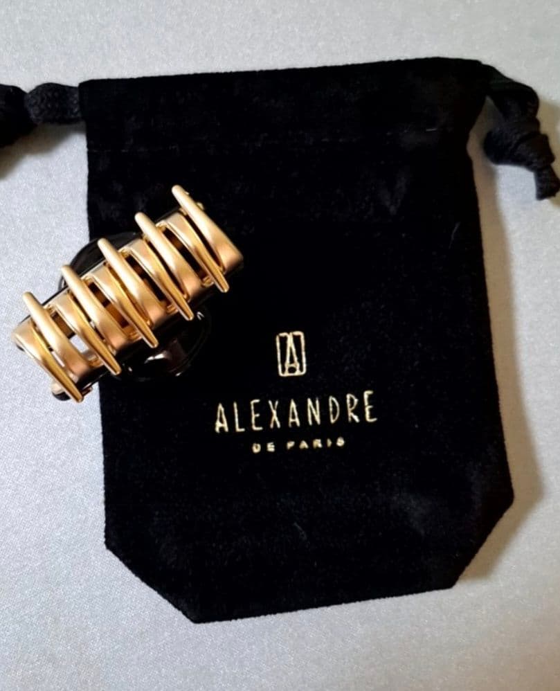 【美品】アレクサンドルドゥパリ S ヘアクリップ　人気のブラック 完売品