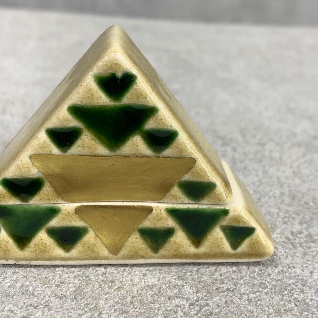 香合 紀太理光 共箱 富田焼 三角 茶道具 茶の湯 B-6