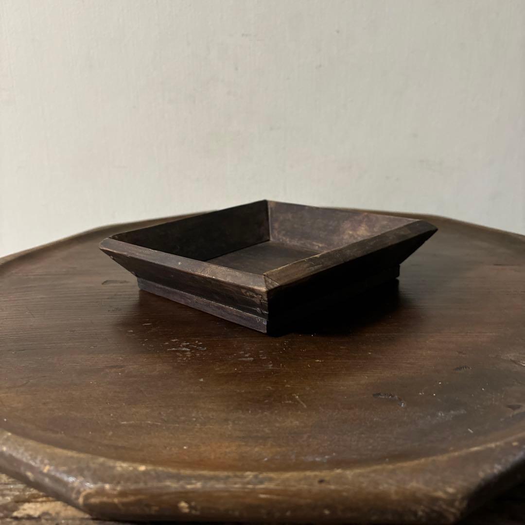 李朝　朝鮮王朝時代　祭祀の器　木皿　1点　⑤アンティーク　韓国骨董　古道具　骨董
