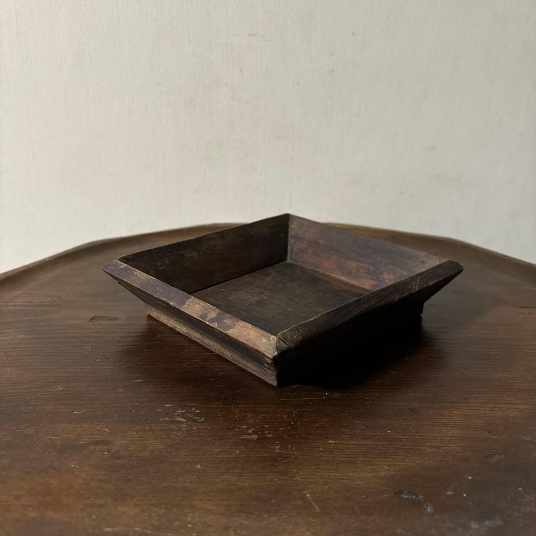 李朝　朝鮮王朝時代　祭祀の器　木皿　1点　⑤アンティーク　韓国骨董　古道具　骨董