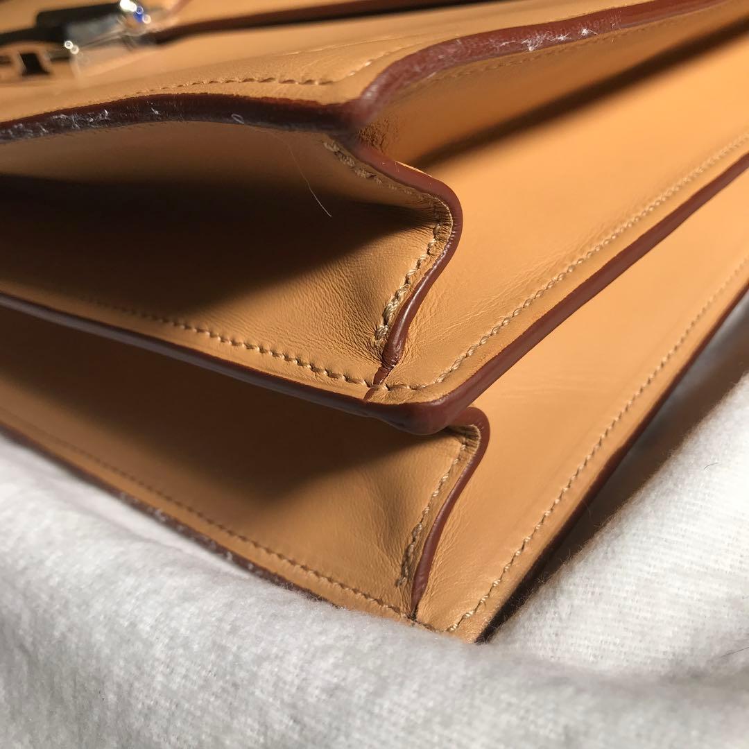 カルティエCartier マストライン　カーフブリーフケース　ライトブラウン