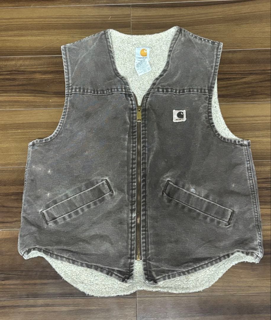 Carhartt ボアライニング付き ダックベスト　Made in USA