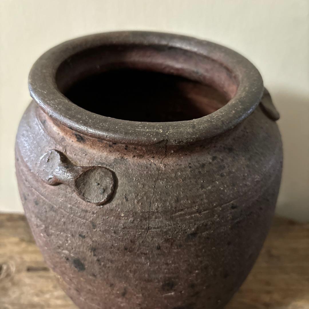 古備前種壺　三耳壺　室町時代〜　骨董　アンティーク　検:秦秀雄　白洲正子 李朝