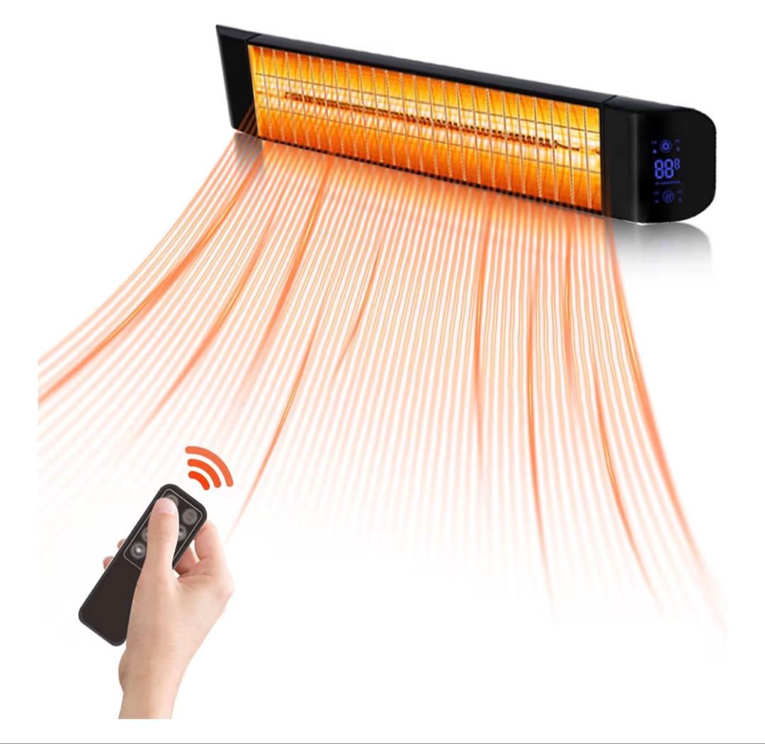 電気ストーブ 屋外ヒーター 壁掛け式 ハロゲンヒーター 1200W SF-106