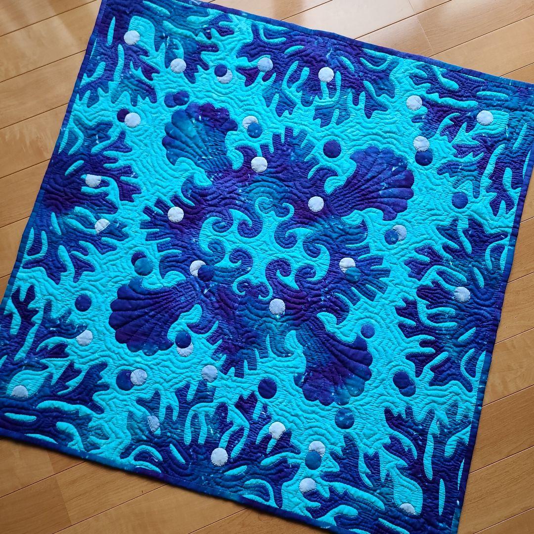 ハワイアンキルトタペストリー　海のキルト